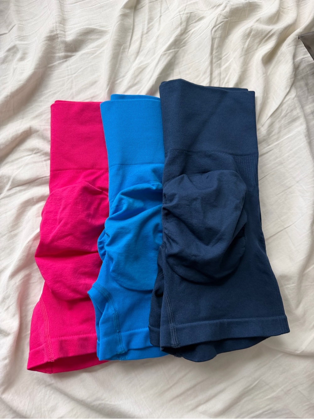 Amazon Women's Athletic Bike Shorts - Pink, Blue, Navy